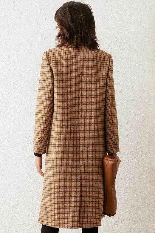 LOUIS YAO/白鹿语 经典修身格纹长外套 11065 商品图3