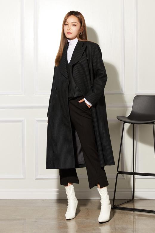 ESTELLICA 黑色条纹经典外套 10649 商品图1