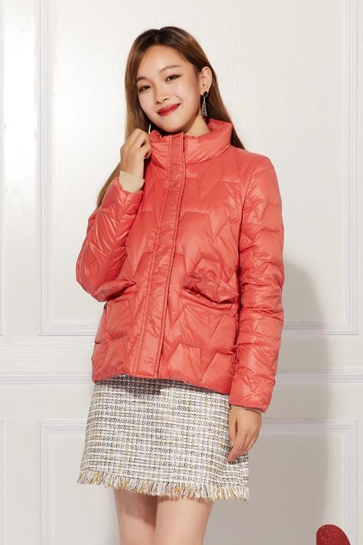 Le Malene 橙红色羽绒外套 10556 商品图0