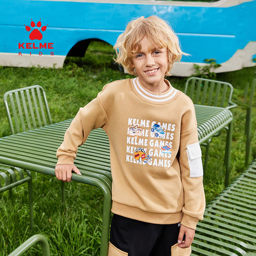 KIDS卡尔美卫衣男童秋季新款休闲棉质款式套头卫衣 商品图3