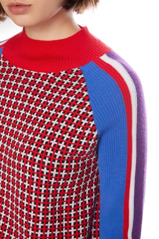 LNNNS 红蓝撞色格纹上衣 4897 商品图2