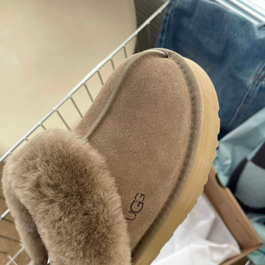 2022秋冬🌵休闲经典平底舒适居家毛毛拖-羚羊棕 商品图3