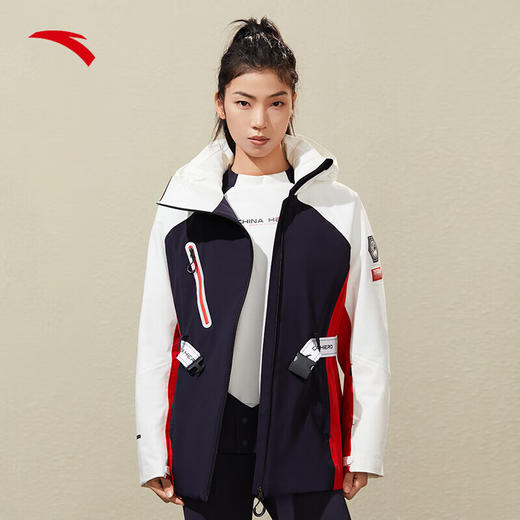 【无腰带，介意慎拍】【M/L断码】安踏中国冰雪女款外套冬滑雪棉服防水透湿连帽风衣162247802【库存有限，如无货将做退款，介意慎拍！】 商品图2