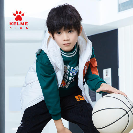 卡尔美儿童羽绒马甲外穿棉服足球厚款秋冬马夹外套5247MJ3029 商品图4