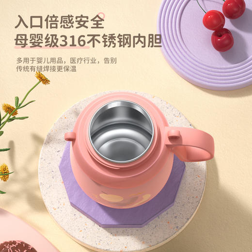 「四款配色！大肚保温杯」网红不锈钢大肚保温杯 手提卡通礼品学生水杯大容量弹跳吸管儿童壶餐饮用具 商品图3