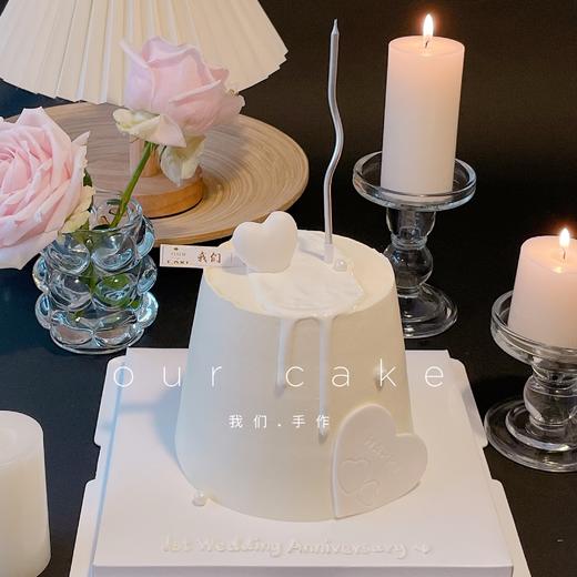 白色恋人爱心情人节七夕蛋糕-低糖处理无添加 商品图0