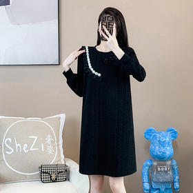 奢姿2025年秋装新款大码女装荷叶边减龄裙子胖妹妹时尚遮肚连衣裙9924866625