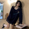 卫衣女春秋季薄款2021新款v领两件套美式外套设计感小众上衣潮ins 商品缩略图0