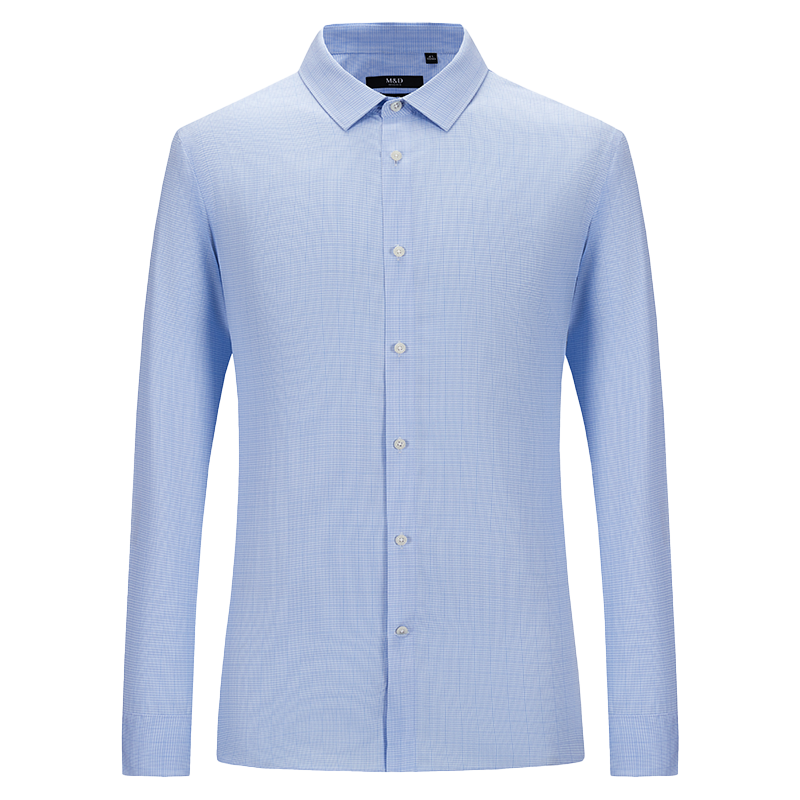 【DP免烫】MD名盾秋冬春男长袖纯棉衬衫免烫易打理商务西装衬衣