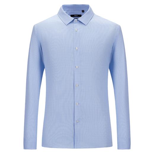 【DP免烫】MD名盾秋冬春男长袖纯棉衬衫免烫易打理商务西装衬衣 商品图0