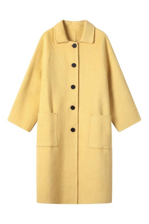 amadella 鹅黄加厚单面毛呢大衣 10367 商品图5