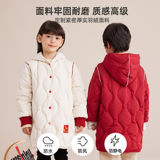 fx-咕噜日记喜庆年服系列中长款连帽羽绒服PDWT2216 商品图2