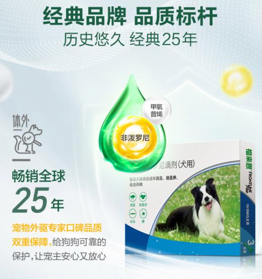 【法国进口】福来恩犬用外驱滴剂狗狗体外驱虫滴剂中型犬10-20kg 1支拆售 商品图3