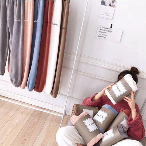 珊瑚绒睡裤女长裤秋冬季女士加厚绒宅宅仙女暖暖裤加厚加绒可外穿 商品图4