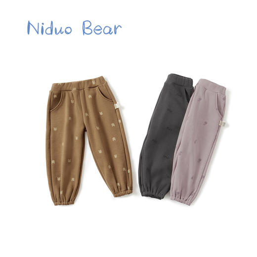2022年冬季尼多熊新款儿童裤子女童男童加绒裤宝宝裤子秋冬不倒绒 商品图4
