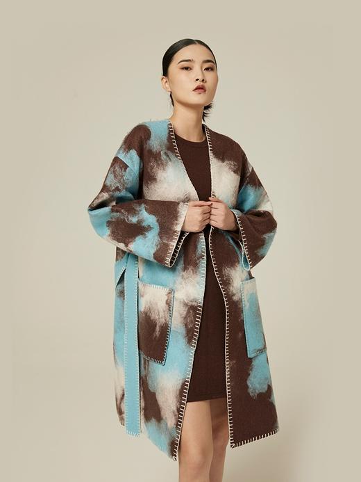 桑蚕丝羊绒手工毡大衣 SJF94W272W 商品图1