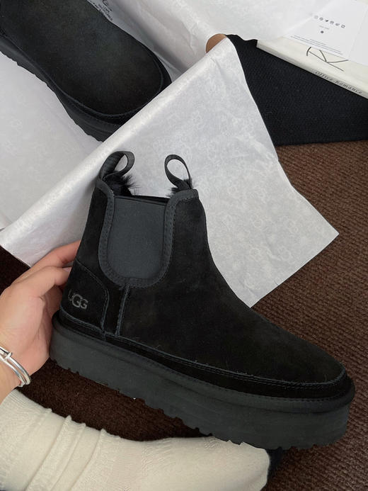 2022秋冬新款女士靴子➰厚底切尔西-黑色 商品图1