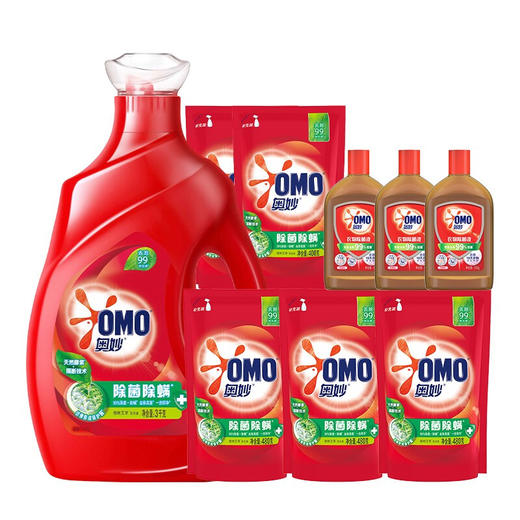 奥妙除菌除螨洗衣液 3KG+400GX2+480GX3送补充装除菌液100GX3 商品图0