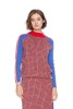 LNNNS 红蓝撞色格纹上衣 4897 商品缩略图0