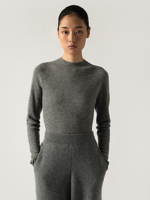 【石榴婆直播专享】
322工房无缝全成型绵羊毛半高领打底衫2022年秋冬纯色针织套头衫 商品图0