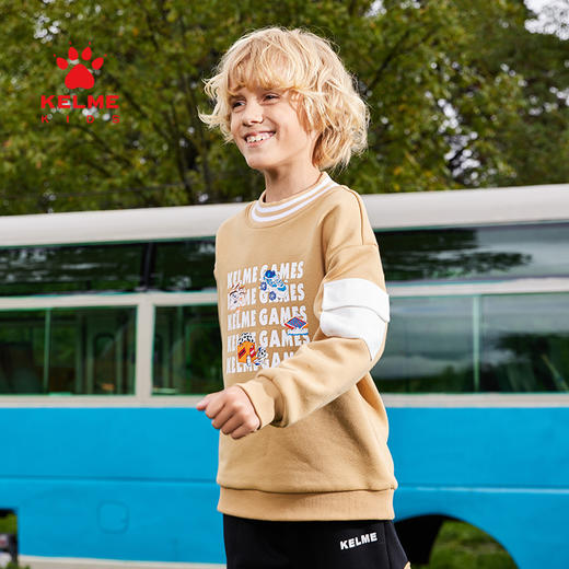 KIDS卡尔美卫衣男童秋季新款休闲棉质款式套头卫衣 商品图4