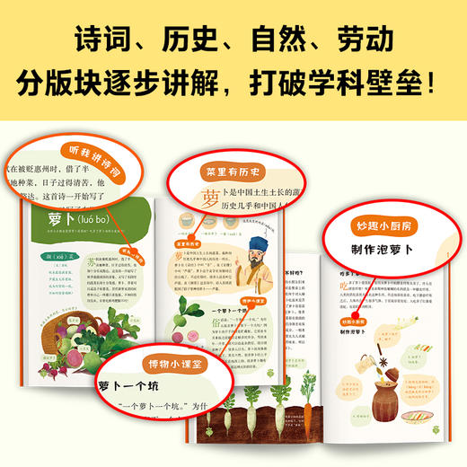 【小读客】古诗词里的自然常识（全4册）吃萝卜为什么爱放屁？白鹭为什么排成一行飞？古诗词和自然常识两手抓，孩子综合素养顶呱呱！7岁+  商品图6