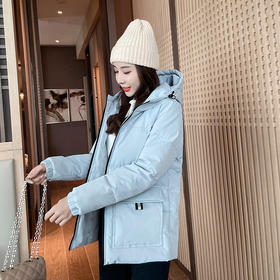 2022新款宽松显瘦中长款洋气羽绒棉连帽棉衣  TR-XX2298