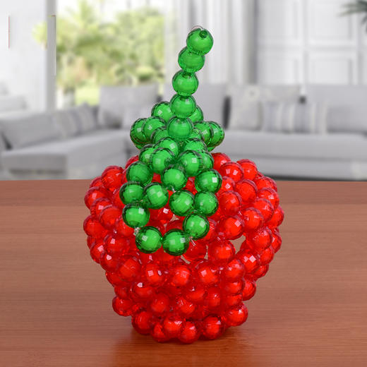 丞恩工坊 手工串珠摆件 红苹果 商品图0