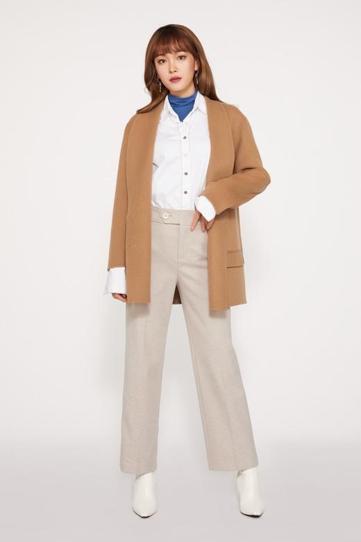 ESTELLICA 双面毛呢短款西装大衣 10346 商品图0