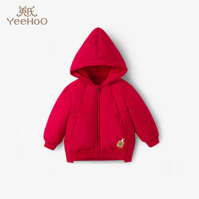 英氏儿童羽绒服男女宝白鹅绒连帽羽绒外套2022新年装YRWFJ42322A