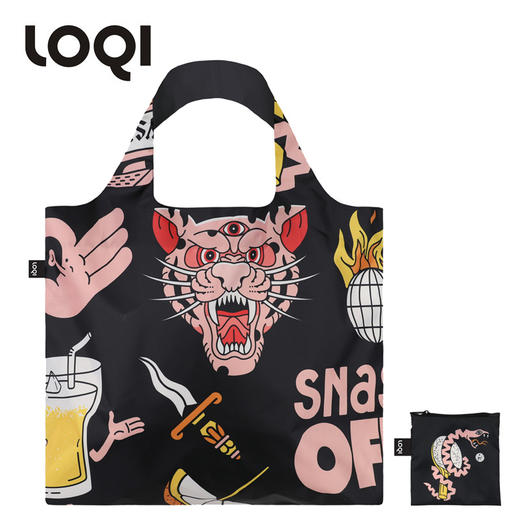 【直播间】LOQI虎蛇啤酒环保万用袋（黑/白） 商品图0