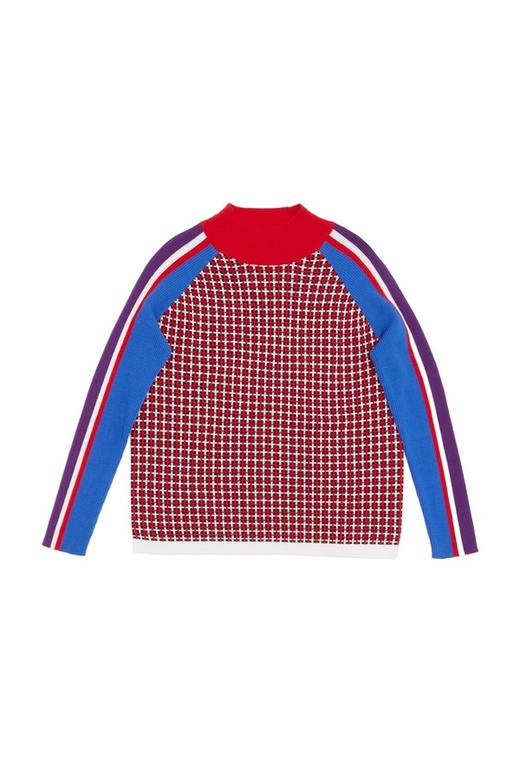 LNNNS 红蓝撞色格纹上衣 4897 商品图4