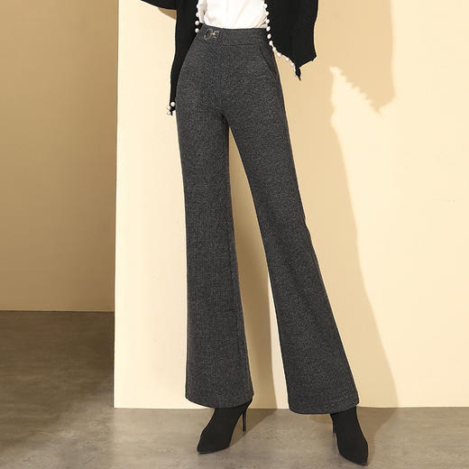 2022秋冬新款韩版高腰宽松显瘦减龄休闲筒喇裤 AL-KPHWM60583 商品图2