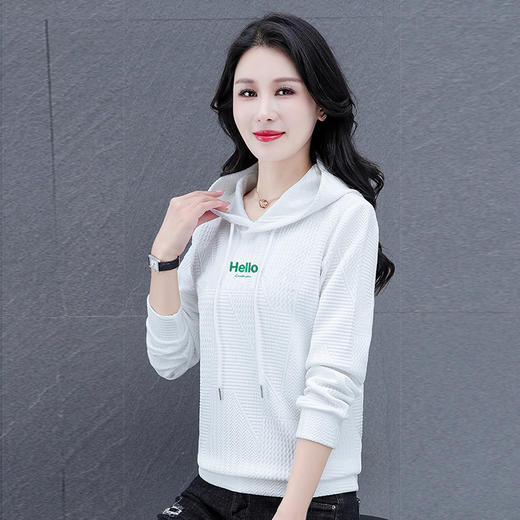 2022年新款早秋季短款上衣长袖小个子薄款连帽卫衣  QB-XXDM1119 商品图2