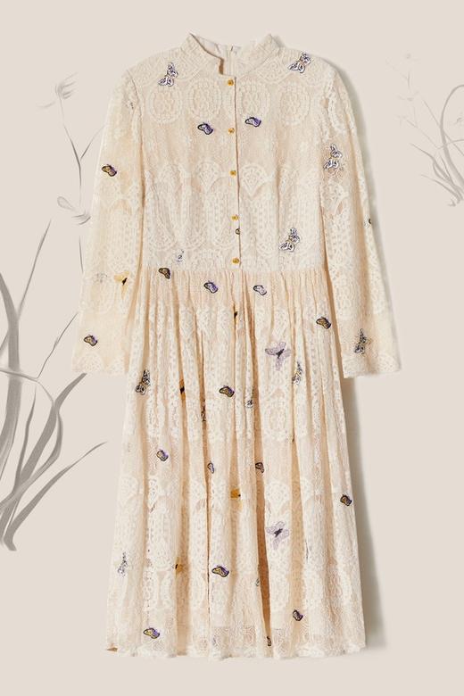ELLA JADE 蝴蝶刺绣蕾丝连衣裙 8738 商品图5