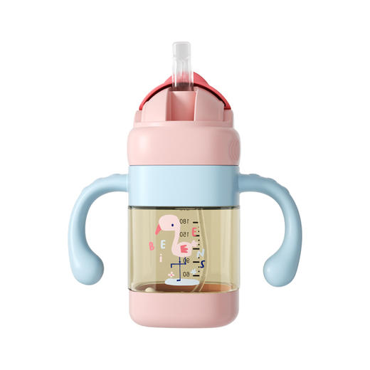 贝恩施儿童水杯吸管杯宝宝学饮杯鸭嘴杯婴儿喝水喝奶两用杯子 商品图1