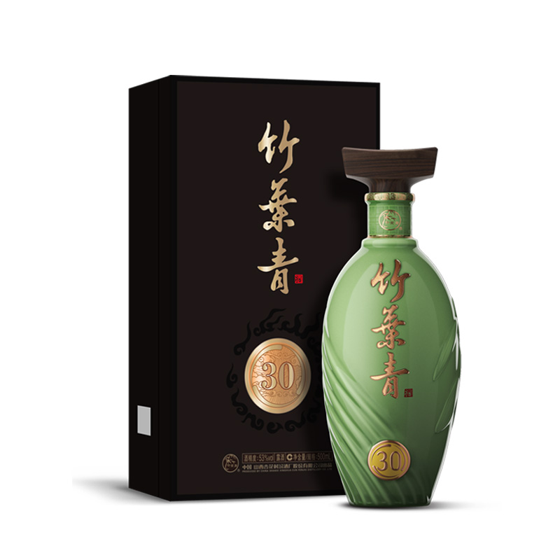 竹叶青酒  白酒 山西杏花村汾酒 53度 青享 30年 国酿500ml单瓶