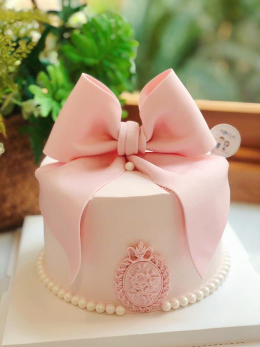 翻糖蝴蝶结奶油蛋糕 下单前请仔细阅读商品详情 商品图0