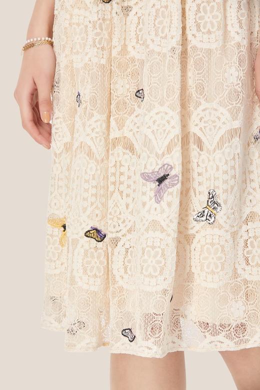ELLA JADE 蝴蝶刺绣蕾丝连衣裙 8738 商品图3