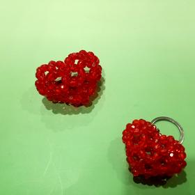 丞恩工坊 手工串珠钥匙挂件 爱心