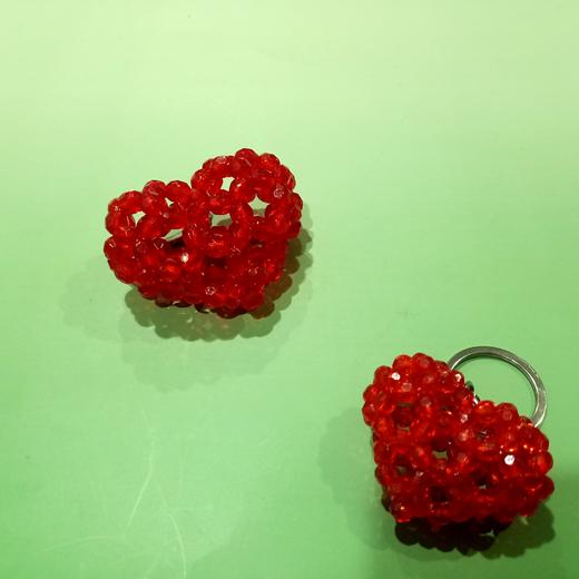 丞恩工坊 手工串珠钥匙挂件 爱心 商品图0