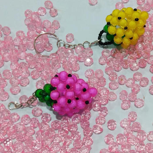 丞恩工坊 手工串珠钥匙挂件 草莓 商品图0