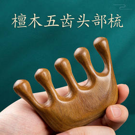 五齿梳头部木大号头皮男女梳子（gxfc23）