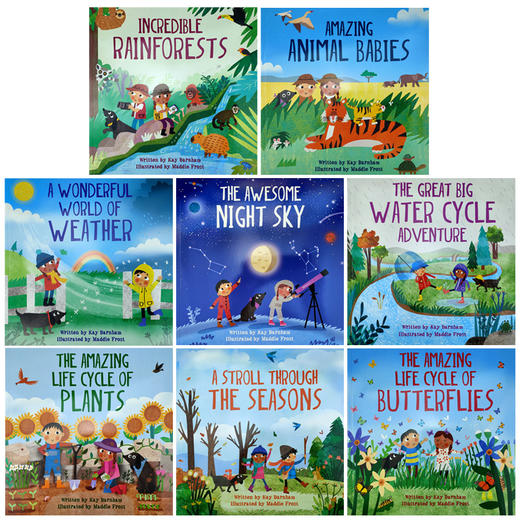 Look & Wonder 神奇的大自然 儿童科普启蒙8册套装 儿童英语故事绘本 自然科普 水循环 生命循环 天气 商品图1