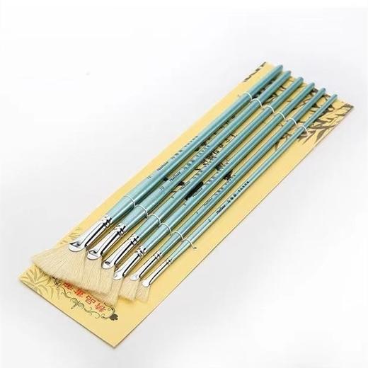 马蒂斯猪鬃扇形笔油画笔水彩美术画笔水粉扇形笔6支套装考试专用笔 商品图4