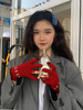 【圣诞软糯猫咪手套 可触屏超保暖】触屏圣诞红色分指手套女冬天学生可爱韩版加厚毛绒骑行保暖冬季潮 商品缩略图2