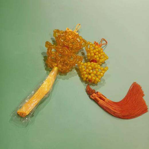 丞恩工坊 手工串珠车挂件 金元宝 商品图0