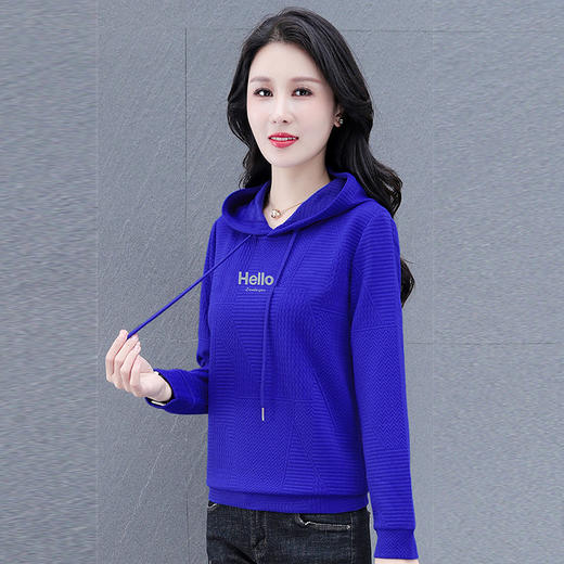 2022年新款早秋季短款上衣长袖小个子薄款连帽卫衣  QB-XXDM1119 商品图3