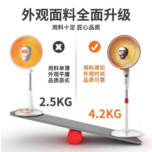 【家用电器】-家用大号节能省电烤火炉遥控立式电暖气电热风扇 商品图1