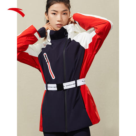 【无腰带，介意慎拍】【M/L断码】安踏中国冰雪女款外套冬滑雪棉服防水透湿连帽风衣162247802【库存有限，如无货将做退款，介意慎拍！】 商品图9